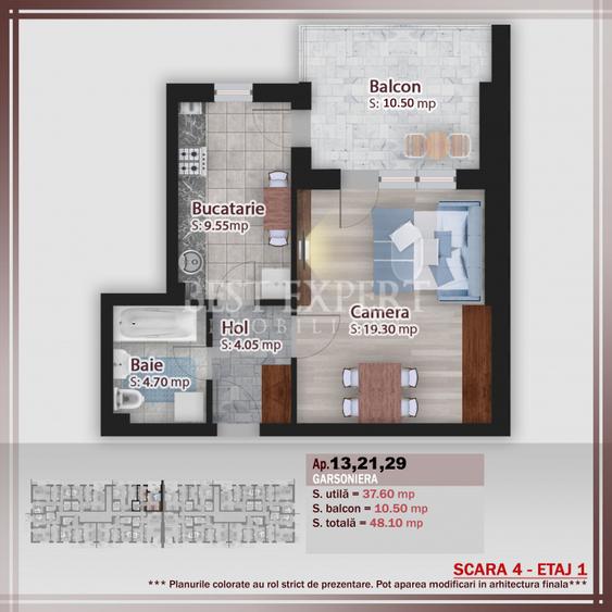 Garsonieră Spațioasă | Bloc Boutique P+3 | Comision 0% | Pallady