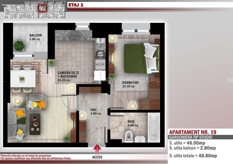 Neofort 50 Titan II – oferta lansare, studio nou de vanzare langa metrou