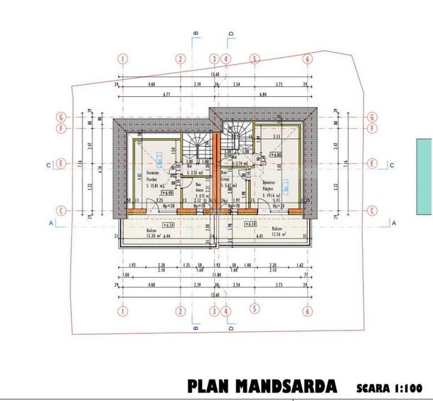 Unitatea C2 , Duplex semifinisat, zona Dambul Rotund, priveliste spre oras