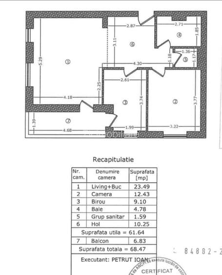 Apartament 3 camere 69 mp, mobilat utilat parcare inclusa Trio residence - 13