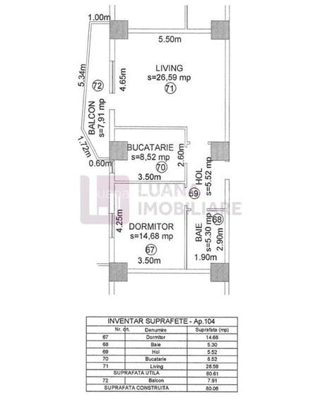 Apartament 2 camere de vanzare | Mihai Viteazu | balcon | NOU - 6