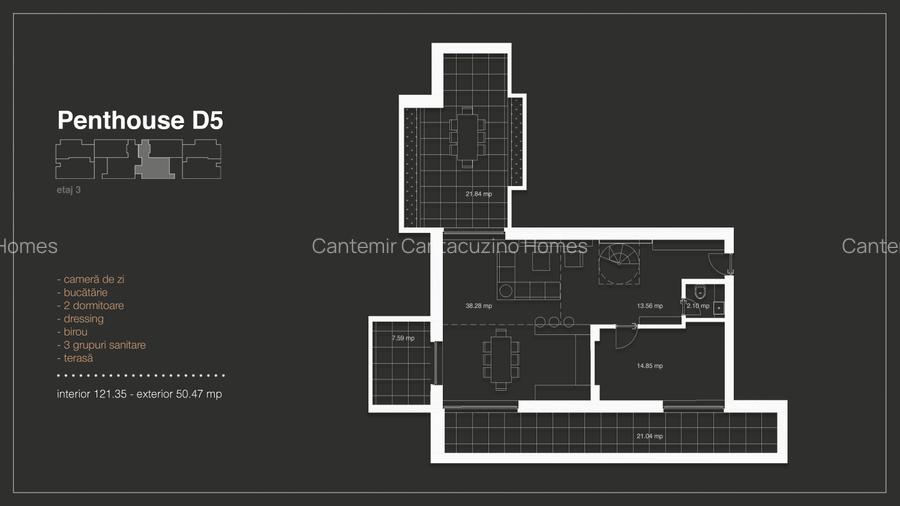 8 Penthouse/ Duplex pe 2 niveluri et. 3+4 cu 3& 4 camere CC Homes/www.cchomes.ro - 9