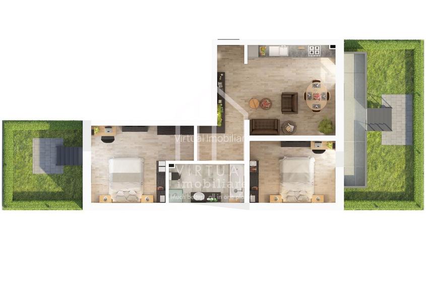 Ap. 3 camere 61mp utili + balcon + gradina 16 mp | zona Dna Stanca - 2