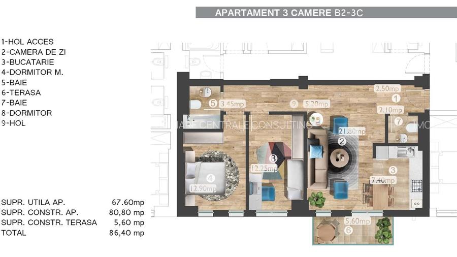 Belvedere Residence 3 camere + 2 locuri parcare - 18