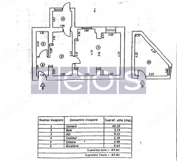 VANZARE STUDIO ULTRACENTRAL 48MP VICTORIEI ROMANA CENTRALA PROPRIE CURTE PRIVATA - 8