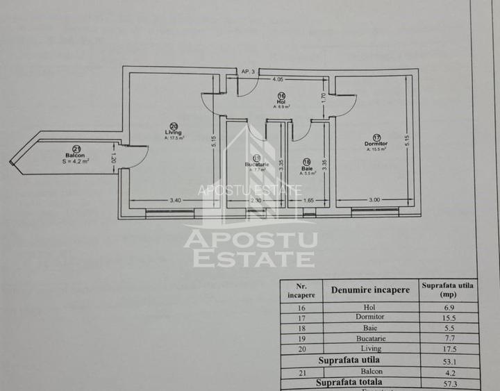 Apartament cu 2 camere, decomandat, 2 locuri de parcare,Bloc nou - 7