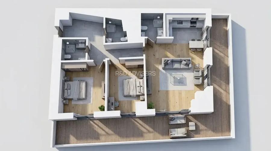 Smart Home | 3 camere | Unirii | Ultracentral | Terasă 36mp - 6