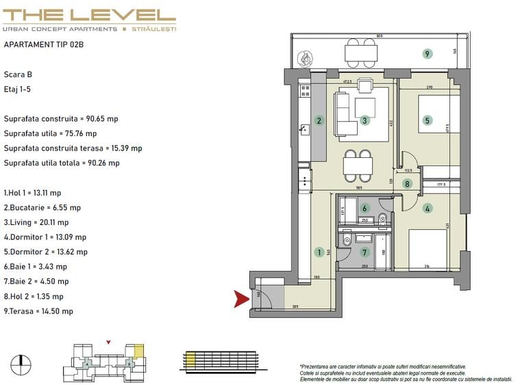 Direct Dezvoltator - "The Level Apartments faza 3" - Baneasa - 3 Camere - 11