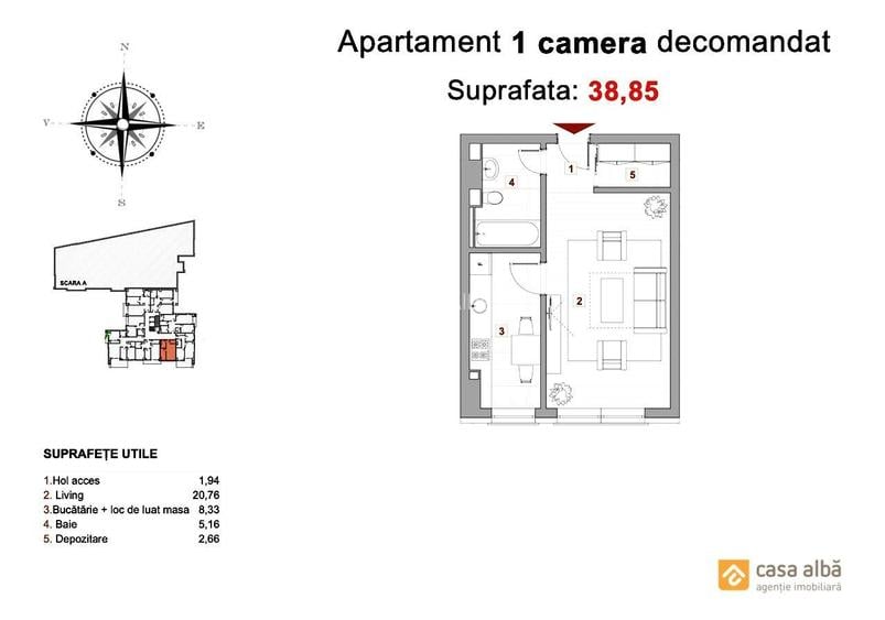 Pacurari | Imobil nou 2025 | finisaje premium | 1 camera decomandat | parcare - 1