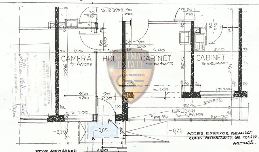 Ap 2 cam + dependinte, 51.12 mp ABATOR, parter, cabinet dentar 2 intrari, balcon - 27