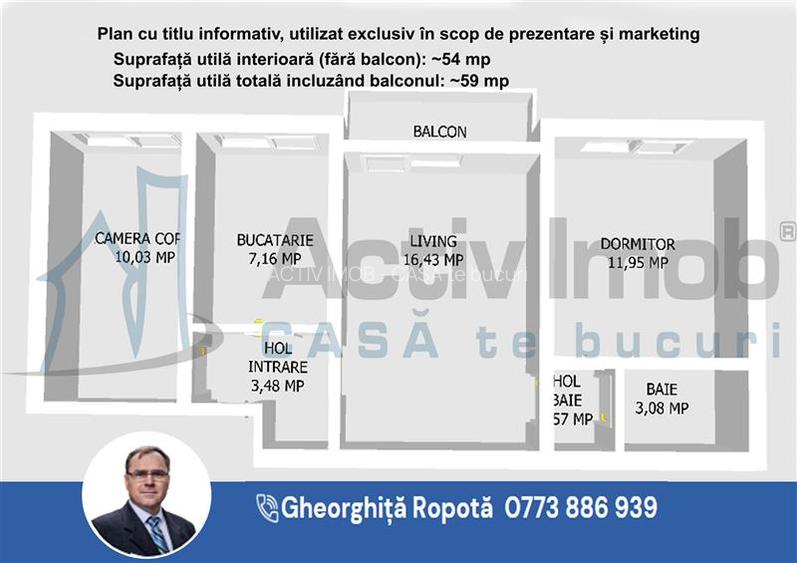 Apartament 3 cam. et. 2 in Moldova Nouă - 15