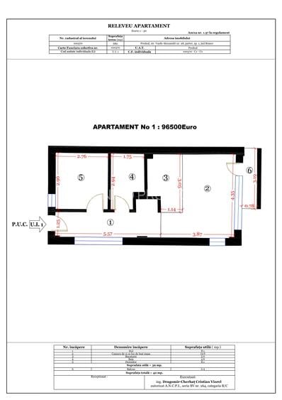 PREDEAL - PROPRIETAR : AP.2 CAM 2023,Partia Clabucet-Str Vasile Alecsandri nr 28 - 6