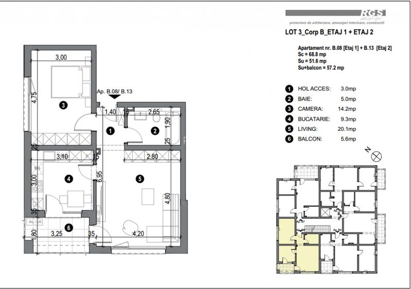 Apartamente 1-2 sau mansarda, suprafete 40-60mp, Complex rezidential Comision 0 - 16