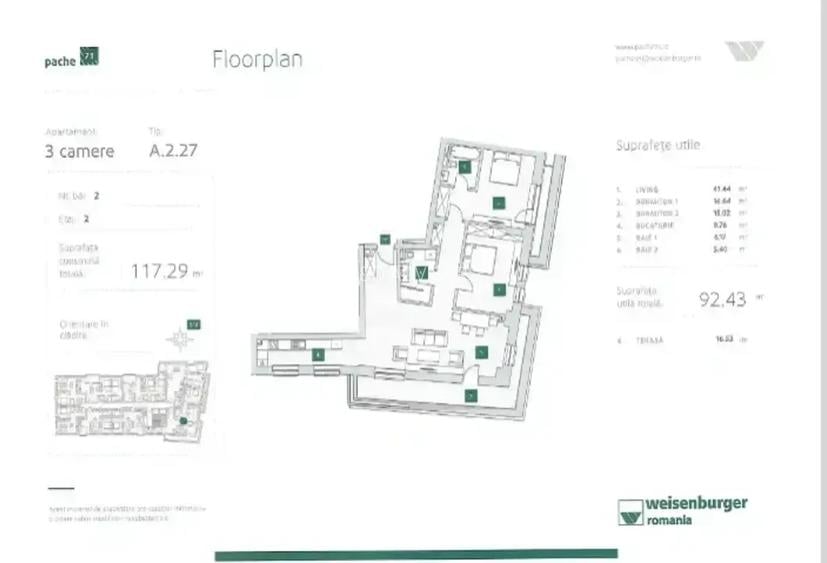 Apartament 3 camere+balcon I  Incalzire in pardoseala| Comision 0%| - 7