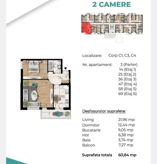 Metrou Berceni 400m - 2 camere 61mp bloc nou 2026 - 8