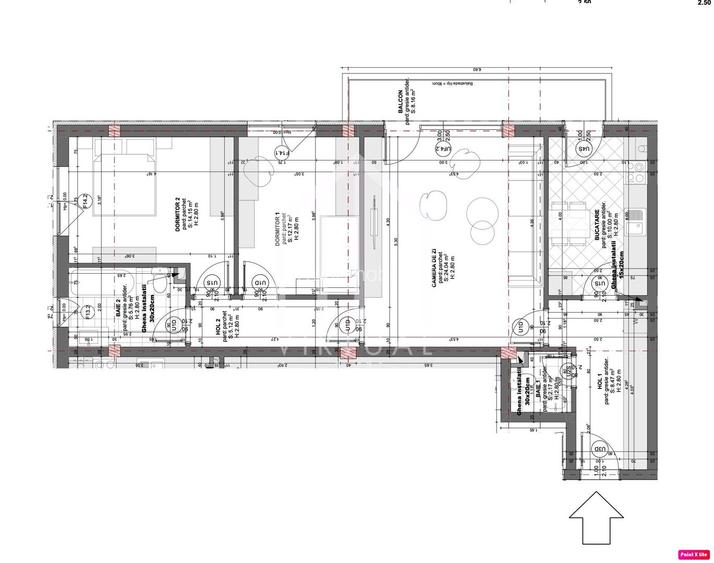 Apartament cu 3 camere, 82mp utili + balcon 8mp | Selimbar. - 2
