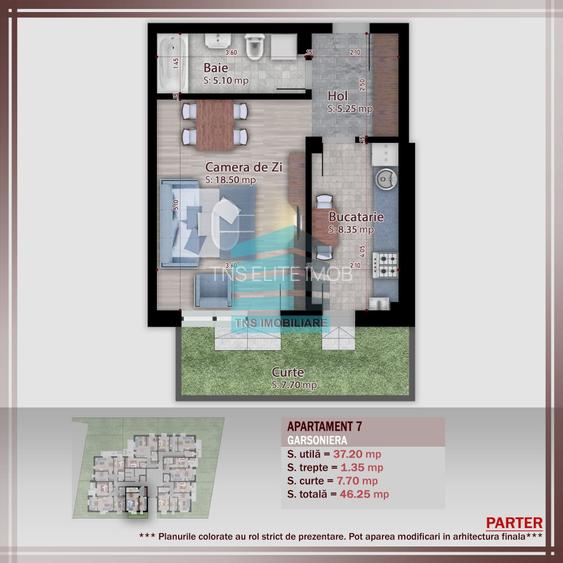 Garsoniera cu Gradina 8 Mp,Imobil Stil Boutique, Titan -Pallady,Metrou - 4