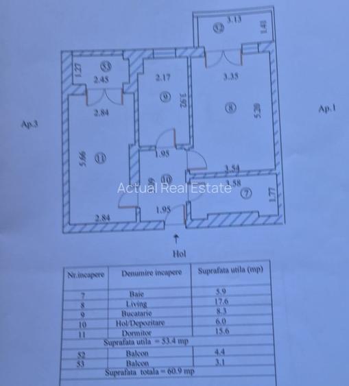 APARTAMENT 2 CAMERE | TOMIS PLUS | 60 MPU - 9