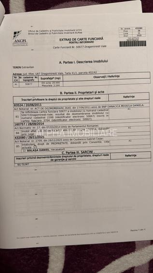 Teren extravilan de vanzare – Dragomiresti-Vale | 2.500 mp | Deschidere la drum - 4