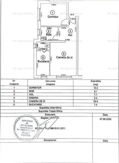 Apartament 2 camere | 55 mp utili |  Semidecomandat - 9