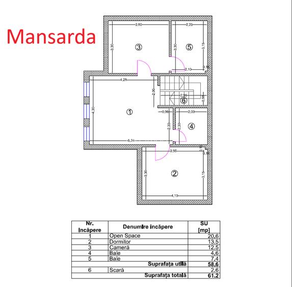 Vila individuala P+1+M constructie 2024 | Posibilitate Rate | Teren 400 mp - 3