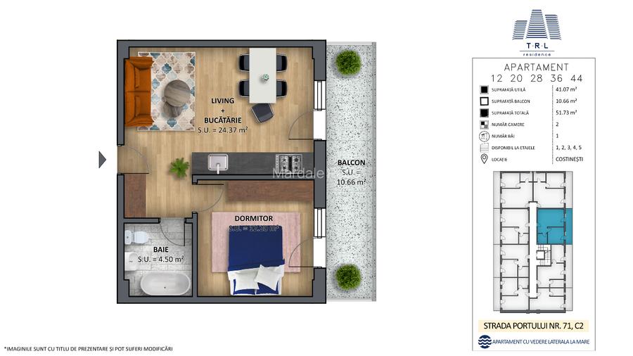 Apartamente/garsoniere de vanzare, prima linie la mare, Costinesti-Epava - 14