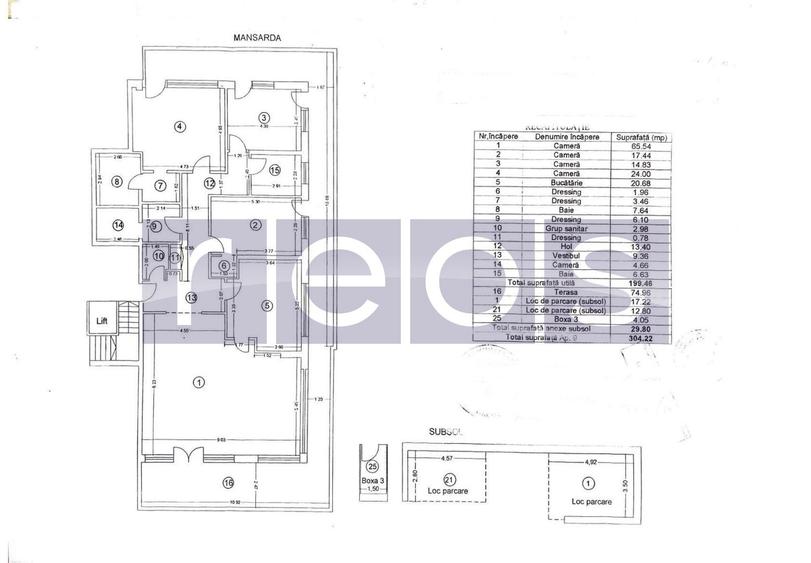 INCHIRIERE 4 CAMERE LUX | 200MP | NEMOBILAT | LOC PARCARE | VEDERE LAC - 24