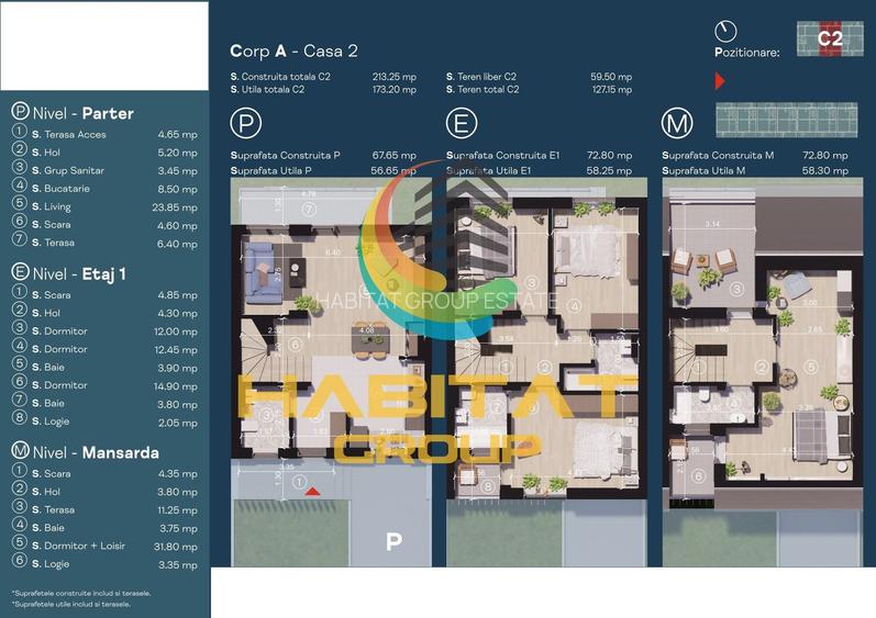 Pallady vila insiruita 5 camere 173 mp + curte 60 mp  AUCHAN - 2