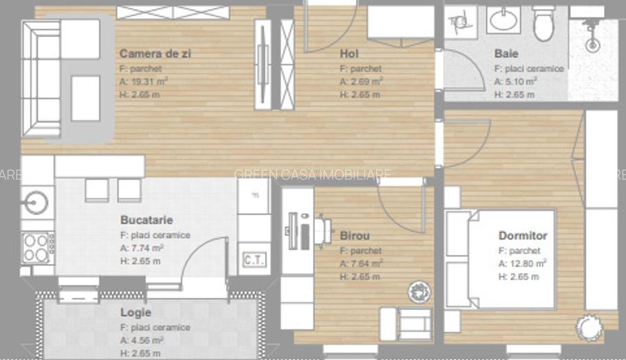 Apartamente finisate 3 camere, Floresti - 4