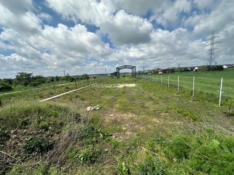Vand teren intravilan 2000 mp, deschidere DJ602, constructie hala începuta - 2
