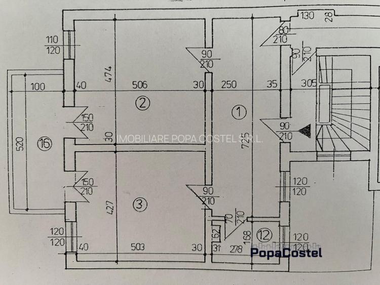 Primaria Capitalei - Brezoianu 2 camere et.1 nemobilat 69 mp, centrala proprie - 12