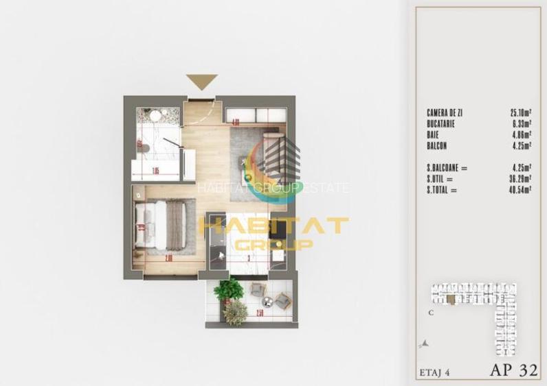 Garsoniera Noua Pallady lux decomandata gata de mutare - 10