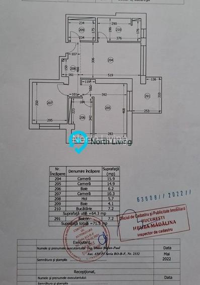 Apartament  3 camere, 75 mp, Onix Park North – Pipera,  LOC PARCARE - 23