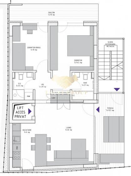 Dorobanti etaj 2 din 3 bloc cu lift - Apartament 3 camere-  - 5