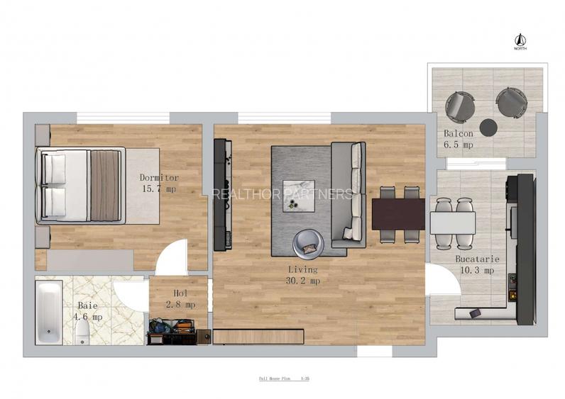 Apartament Spatios de 2 Camere - 70mp | Nou - Finalizat | Green Garden - 2