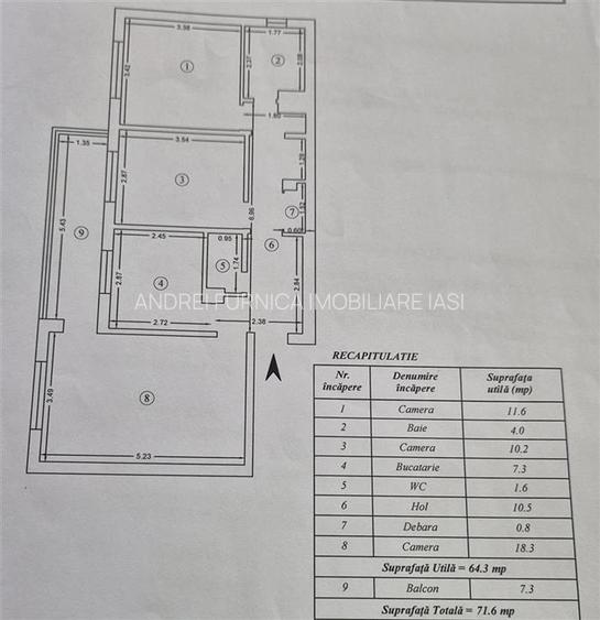 Apartament cu 3 camere de vanzare - 17
