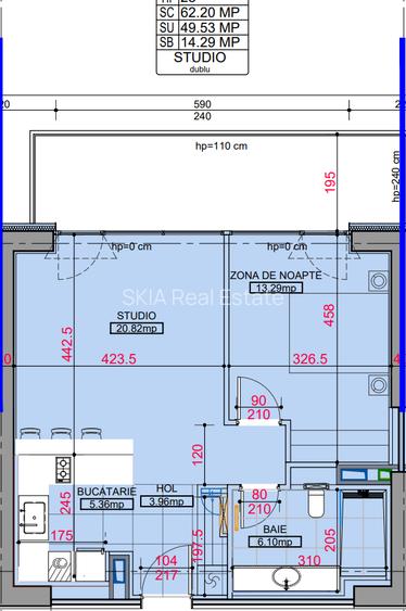 Apartament cu 2 camere // ONE High District - 1