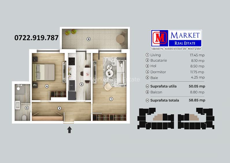 Apartament 2 camere decomandat - Metrou Berceni (500 metri) - 8