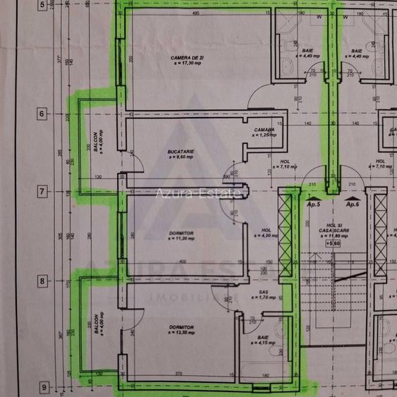 Apartament modern 3 camere 2 bai 2 balcoane etaj 2 si parcare Turnisor - 8