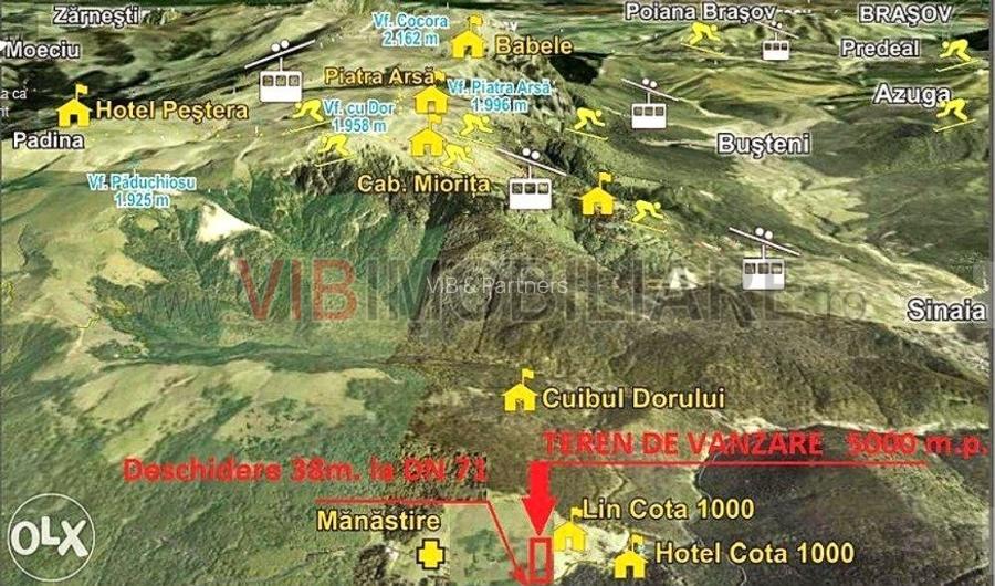 Sinaia | Teren intravilan 5.000 mp | DN71 | Cota 1000 - 7