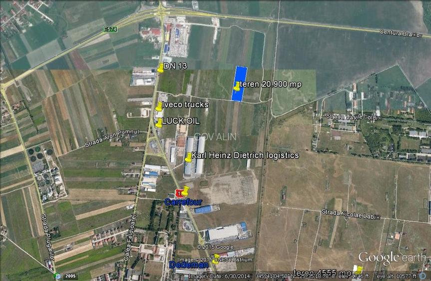 Teren 2100mp in DN 13-strada Durau, PUZ-prestari servicii, hale, depozitare! - 4