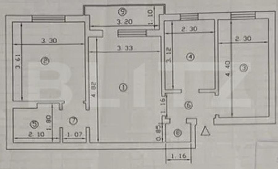 Apartament 3 camere, 54 mp, zona Tatarasi