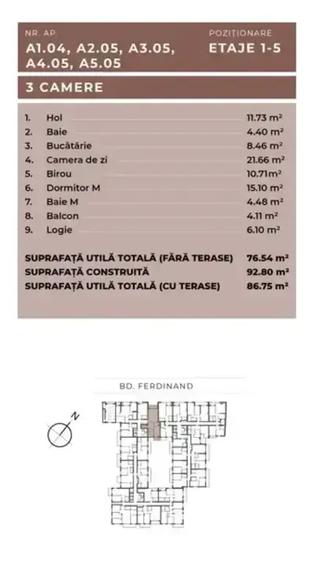 Apartament Lux 3 Camere Ferdinand