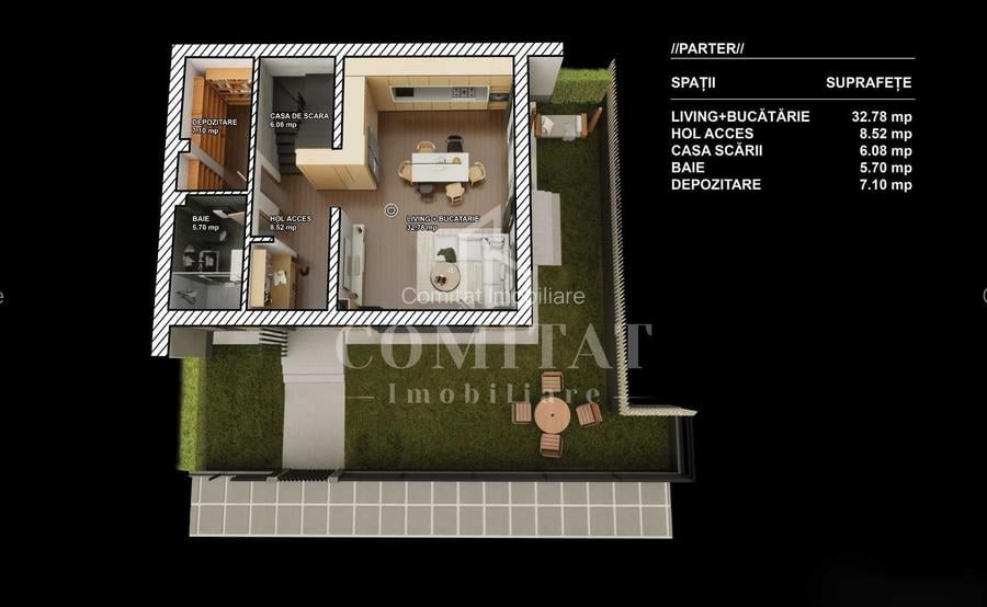 Casă de tip duplex | Stadiu semifinisat | Zona Parcului Poligon - 1