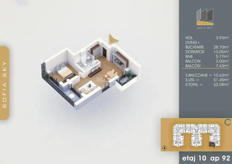 Apartament 2 camere – modern și bine amplasat 8 min M - 7