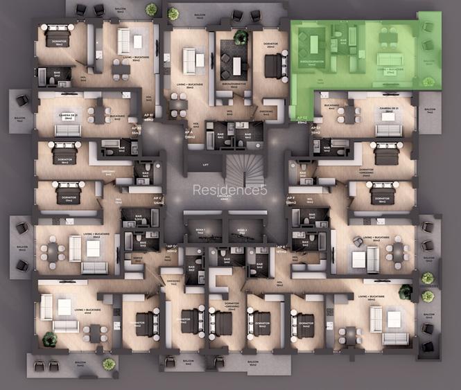 Investiție | Faza 2 - Apartament nou în Residence5 Forest, lângă școlile private - 2