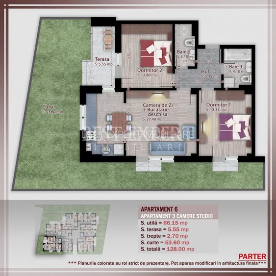 3 Camere Bloc Intim CU Gradina - 3