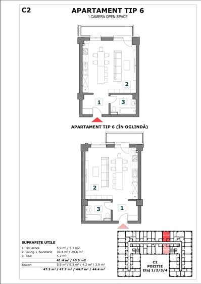 Apartament 2 camere decomandat 70 mp, finisaje premium, Bucium - 2