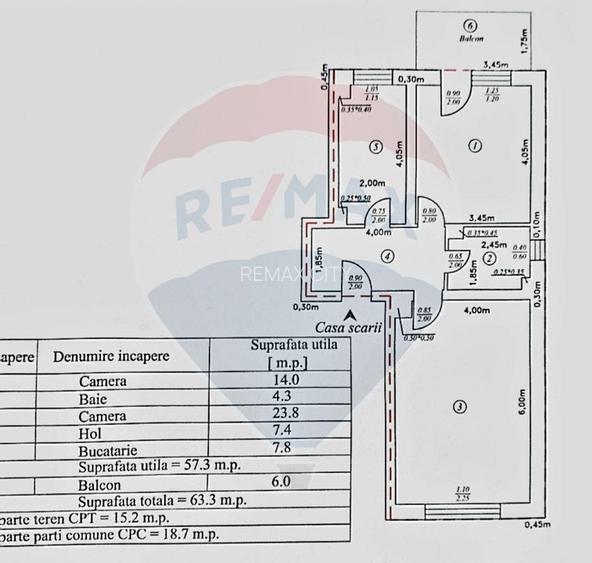 Apartament cu 2 camere de vânzare în zona 1 Mai - 13