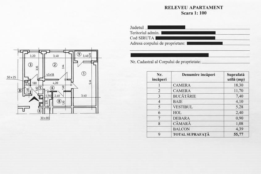 Apartament 2 camere de vanzare Turda Domenii Sector 1 58 mp - 10